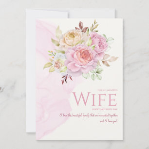 Carte Fête des mères en fleurs pour femme