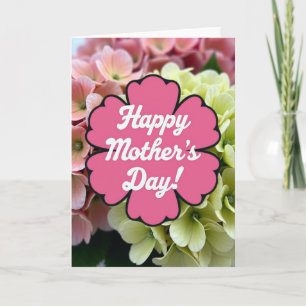Carte Fête des Mères en forme florale