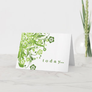Carte Fête des mères en vert