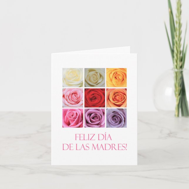 Carte Fête des Mères Espagnoles heureux (Devant)