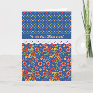 Carte Fête des Mères Faux Lace Retro personnalisée