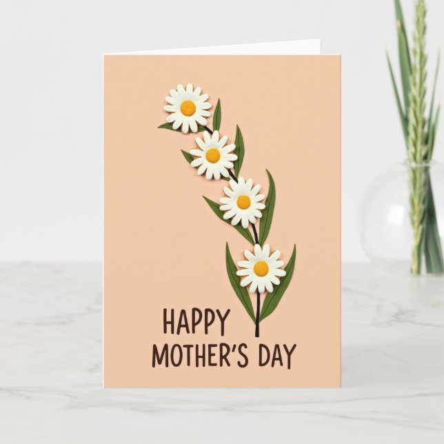 Carte Fête des Mères Fleur d'Abricot (Devant)