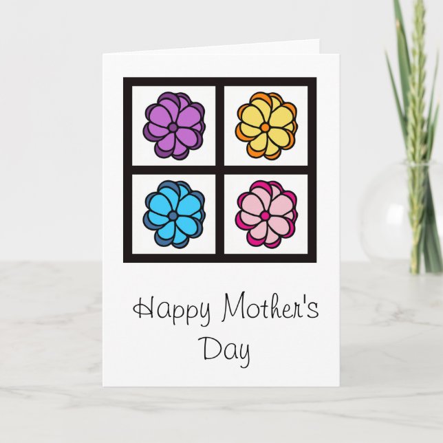 Carte Fête des Mères - Fleurs (Devant)