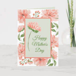 Carte Fête des Mères Florale