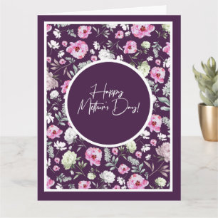 Carte Fête des Mères florale