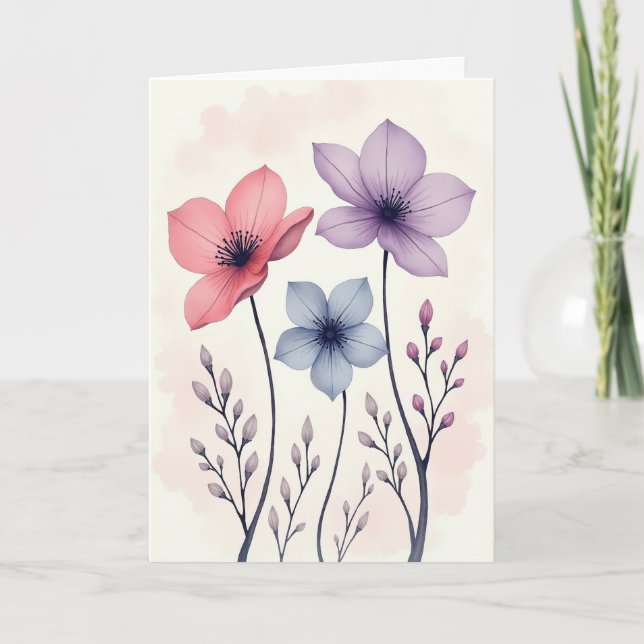 Carte Fête des Mères Florale Bloom (Devant)