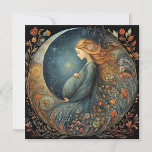 Carte Fête des Mères Florale Céleste pour Future Maman