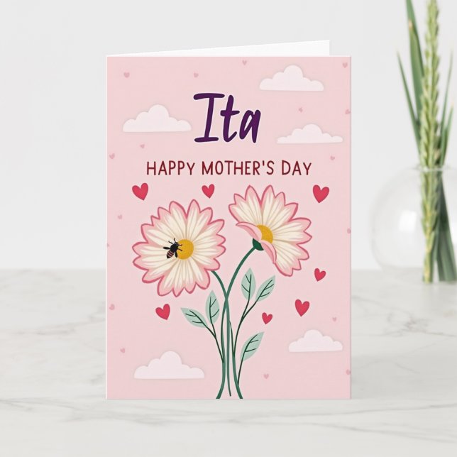 Carte Fête des Mères florale Ita (Devant)