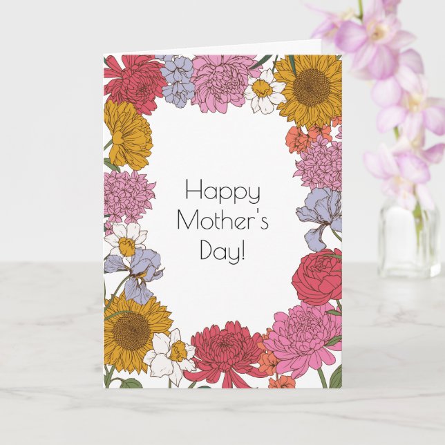 Carte Fête des mères florales (Orchidée)