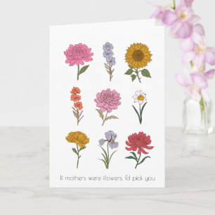Carte Fête des mères florales