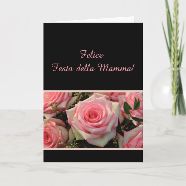 Carte fête des mères italienne heureuse ! (Devant)