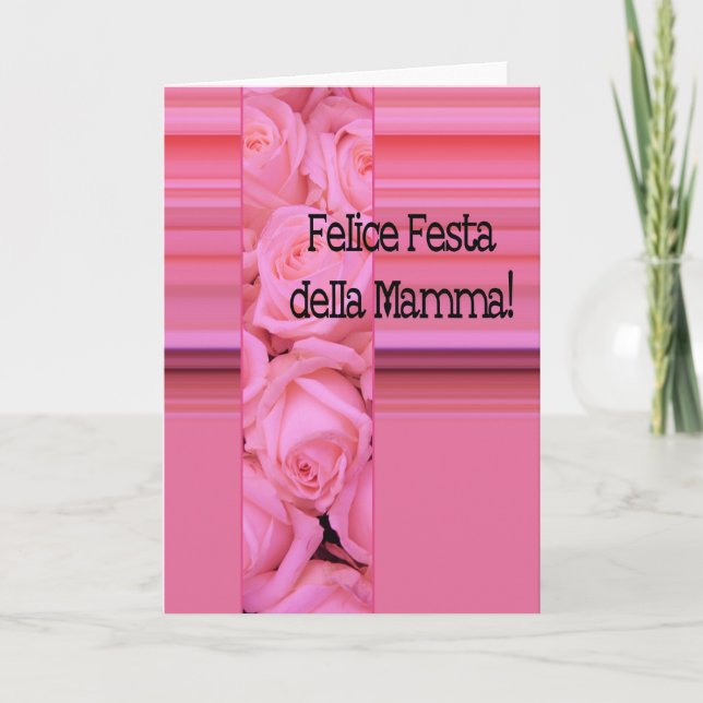 Carte fête des mères italienne heureuse ! (Devant)