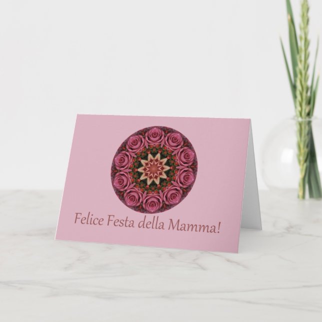 Carte fête des mères italienne heureuse ! (Devant)