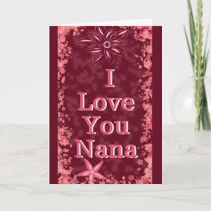 Carte Fête des mères, je t'aime, Nana
