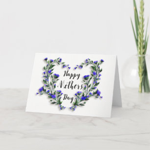 Carte Fête des mères - Joli coeur floral 2