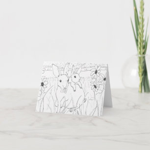 Carte Fête des Mères Lapins Mignons