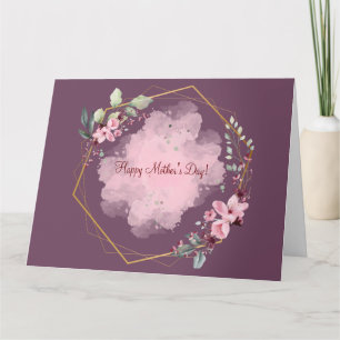 CARTE FÊTE DES MÈRES (LILAS FONCÉ)