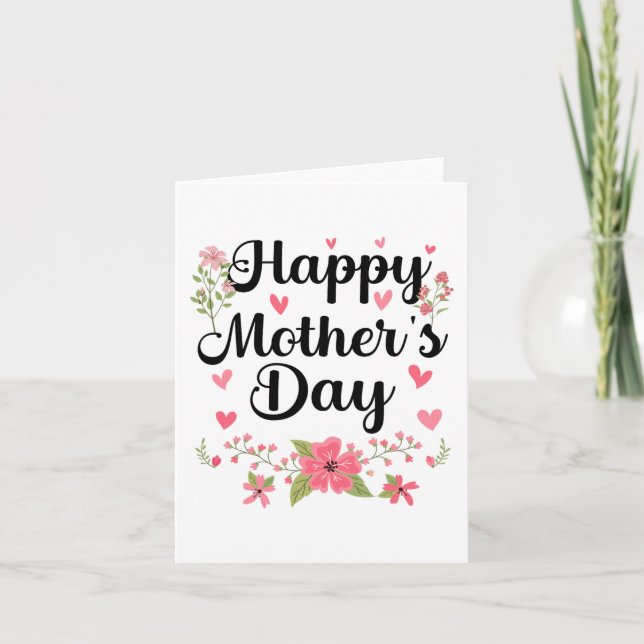 Carte Fête des mères maman mignonne Floral Femmes pour m (Devant)