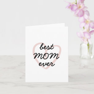 Carte Fête des mères mignonne minimaliste meilleure mama