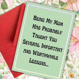 Carte Fête des Mères minimaliste et drôle disant Retro p