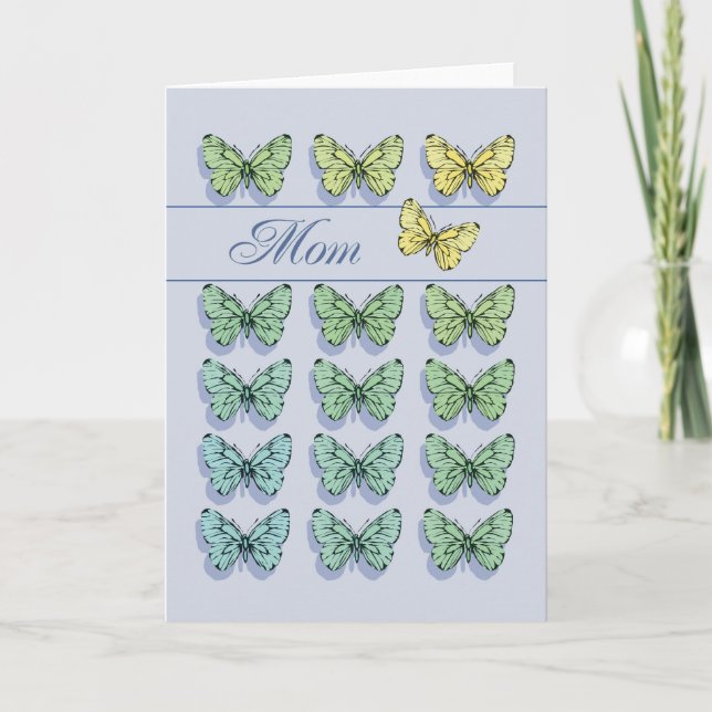 Carte Fête des mères Papillon volant (Devant)