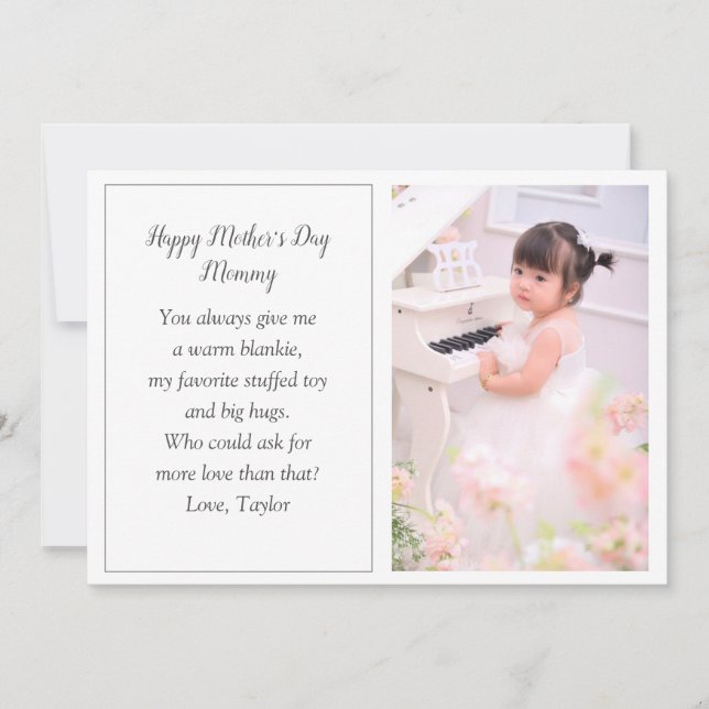 Carte Fête des Mères Photo Holiday Card de Baby (Devant)