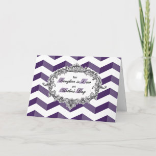 Carte Fête des Mères pour la belle-fille Chevrons avec c