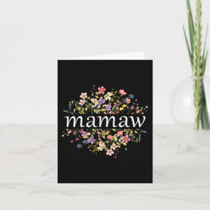 Carte Fête des mères pour maman Fleur sauvage Floral Fem