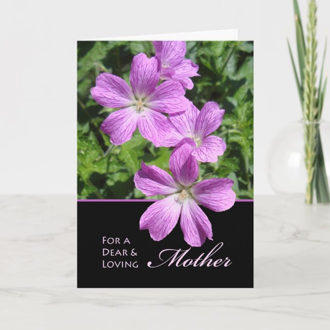 Carte Fête des Mères pour Maman Fleurs de Lavande Violet (Devant)