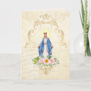 Carte Fête des mères religieuses Bienheureuse Vierge Mar