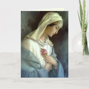 Carte Fête des mères religieuses Bienheureuse Vierge Mar