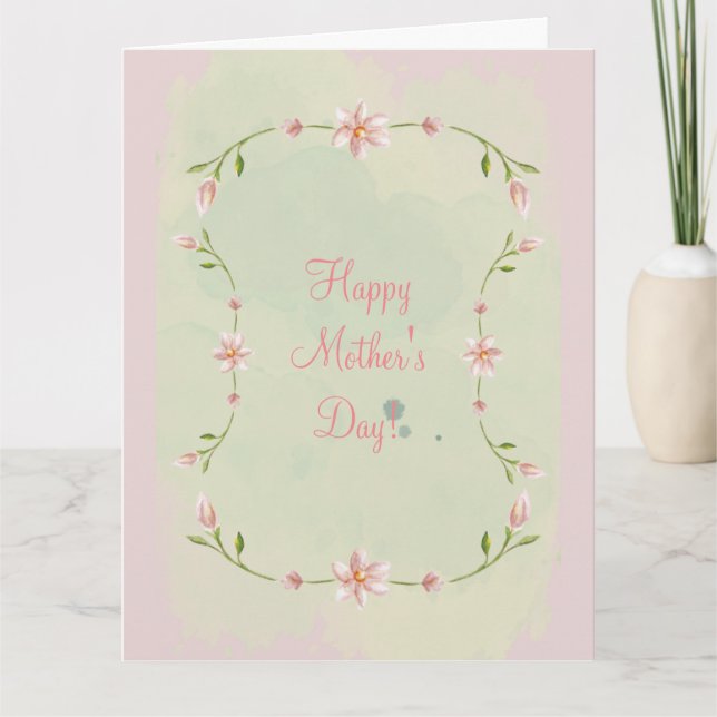 CARTE FÊTE DES MÈRES (ROSE) (Devant)