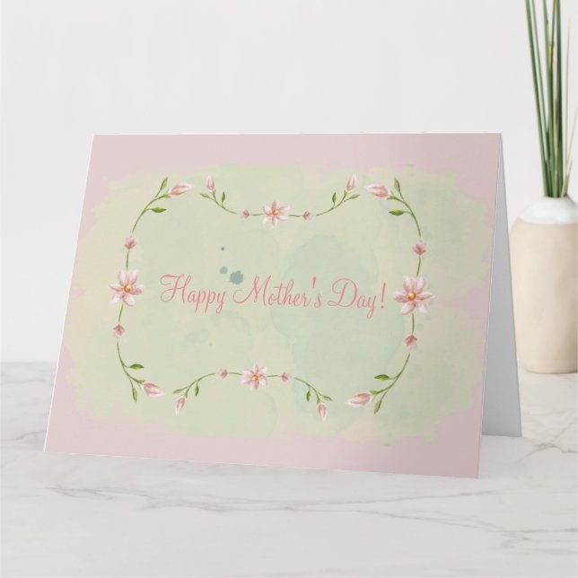 CARTE FÊTE DES MÈRES (ROSE) (Devant)