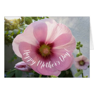 Carte Fête des Mères Rose Hollyhock