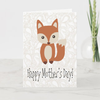 Carte Fête des Mères Salutation Fox