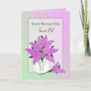 Carte Fête des Mères, Secret Pal, Lilacs dans un Vase