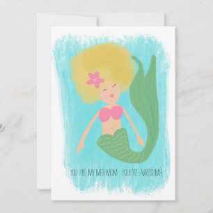 Carte Fête des Mères Sirène Disco 90 Maman