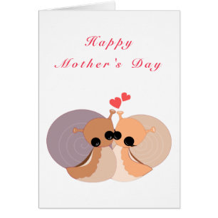 Carte Fête des Mères Snails Famille - Hug