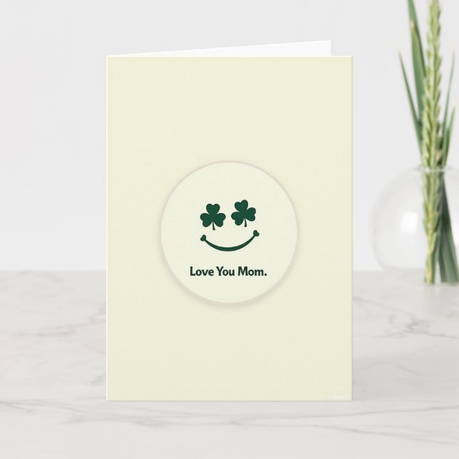 Carte Fête des Mères Sourire Trèfle (Devant)