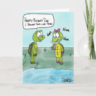 Carte Fête des Mères Tortue aime sa mère