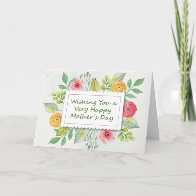 Carte Fête des Mères très heureuse (Devant)