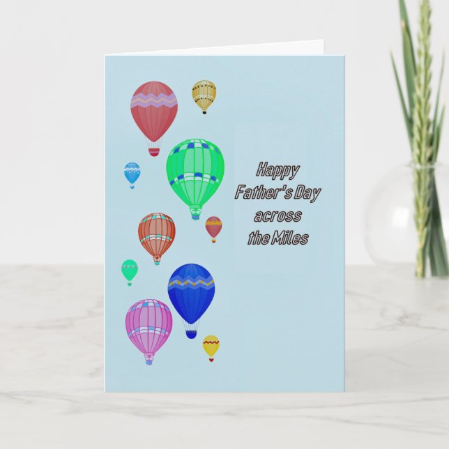 Carte Fête des pères à travers les kilomètres (Devant)