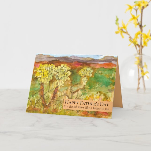 Carte Fête des pères à un ami qui est comme un père pour (Fleur jaune)