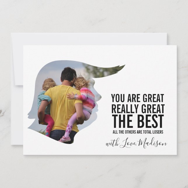 Carte Fête des pères amusante (Devant)