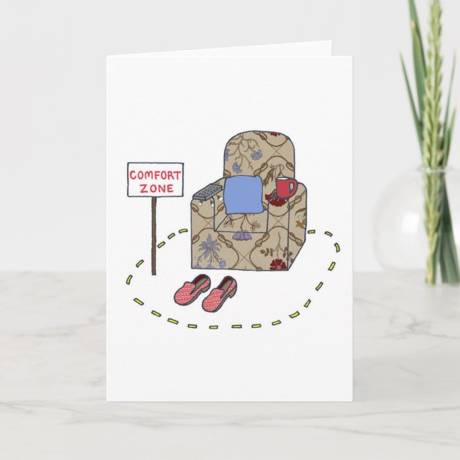 Carte Fête des pères amusante de la zone de confort (Devant)