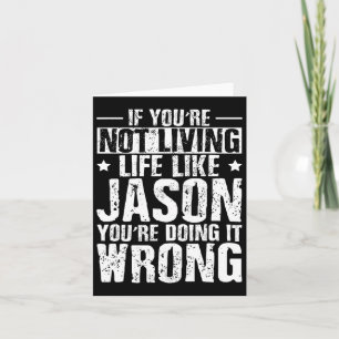 Carte Fête des pères Anniversaire Jason Nom Prénom Dit