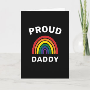 Carte Fête des pères arc-en-ciel LGBTQ Fier Papa Fierté