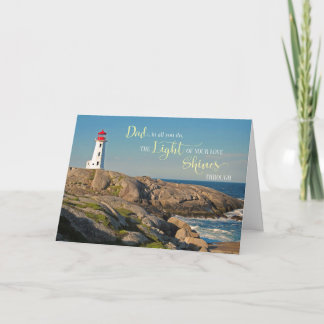 Carte Fête des pères au phare Papa sur Rocky Shore