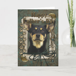 Carte Fête des pères - Australian Kelpie