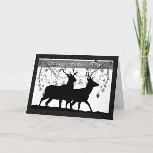 Carte fête des pères, avec Deer Silhouette